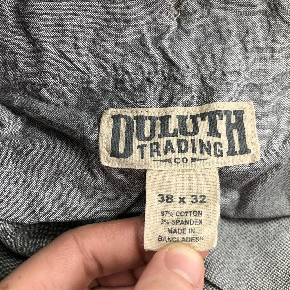 Duluth Trading Co Pants Mens 38x32 Blue Flex Ballroom Khakis Relaxed Stretch